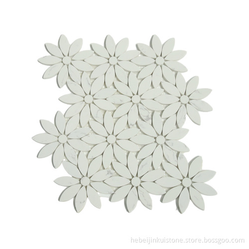 JK Thassos Daisy Flower Marble Mosaic - Hot Sale White Color Mosaic Tile